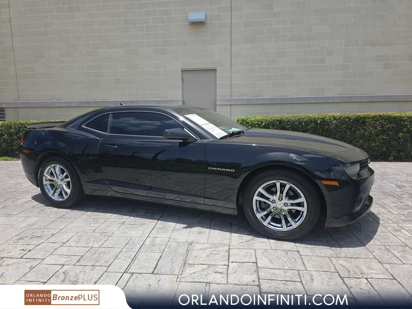 2014 Chevrolet Camaro LS in Black — front three-quarter view