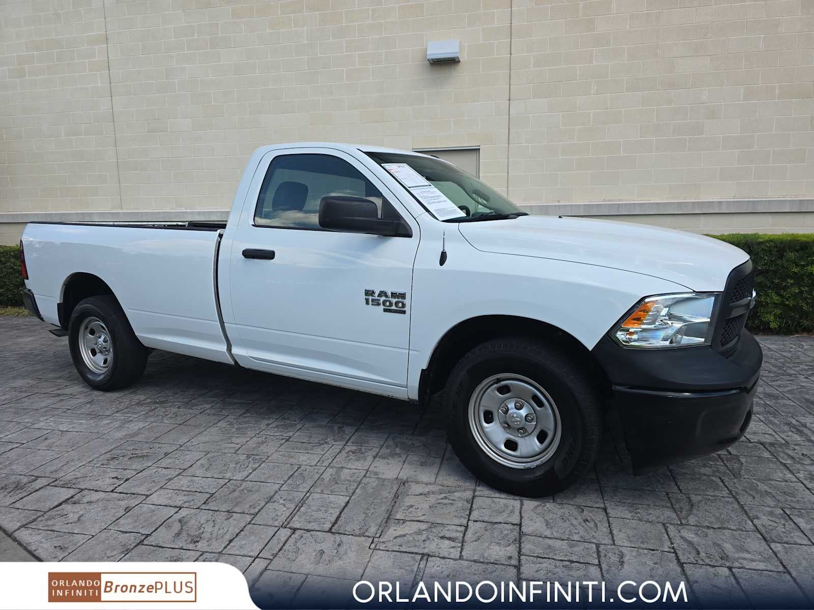 2019 RAM 1500 Classic Tradesman in Bright White Clearcoat — front three-quarter view