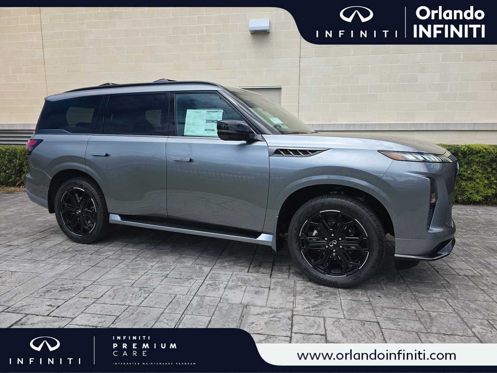2026 INFINITI QX80 SPORT in Dynamic Metal — front three-quarter view