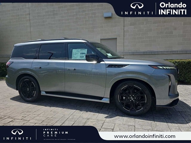 2027 INFINITI QX80 SPORT in Dynamic Metal — front three-quarter view