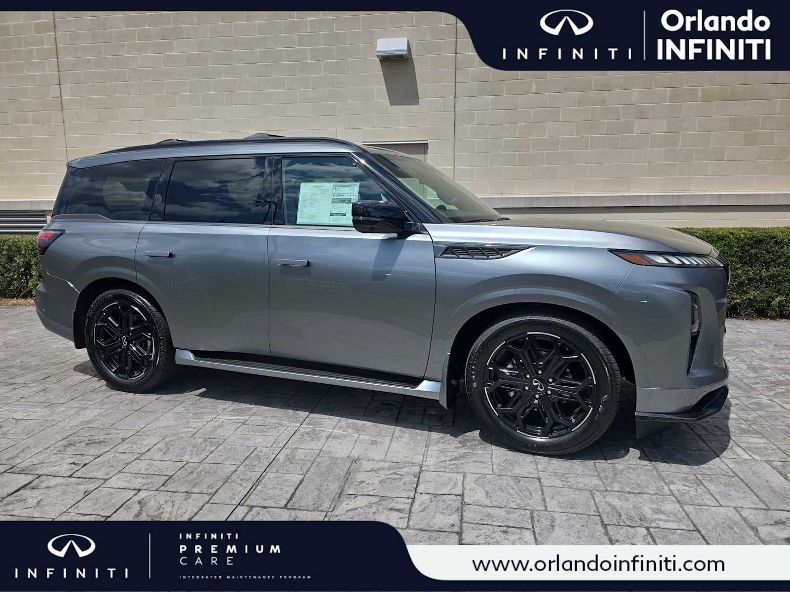 2026 INFINITI QX80 SPORT in Dynamic Metal — front three-quarter view