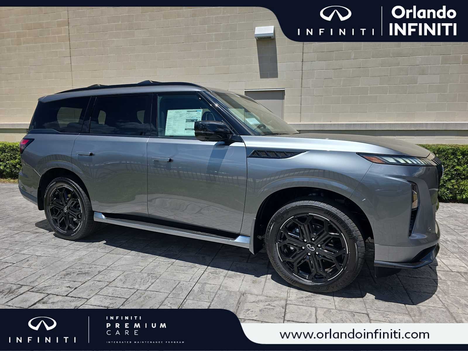 2026 INFINITI QX80 SPORT in Dynamic Metal — front three-quarter view